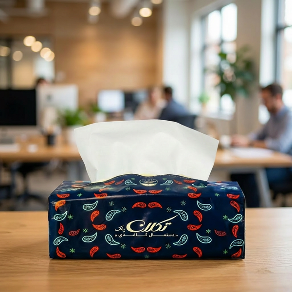 دستمال اقتصادی تکلان پاک - 250برگ دولایه (500برگ)