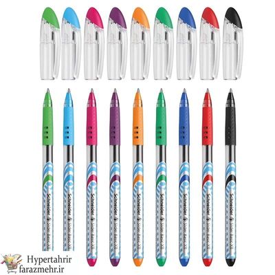 خودکار اشنایدر (SCHNEIDER) آلمانی  مدل SLIDER BASIC XB رنگبندی ( سبز فسفری- نارنجی )