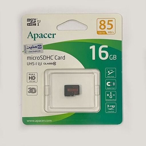 کارت حافظه microSDHC اپیسر مدل AP16G کلاس 10 استاندارد UHS-I U1 سرعت 85MBps ظرفیت 16 گیگابایت