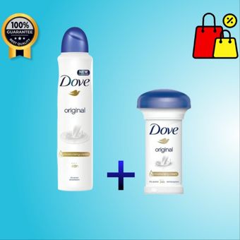 اسپری و مام داو Dove اورجینال رایحه اصیل صابون داو بسته 2 عددی