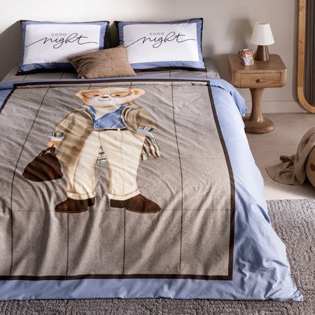 سرویس کاورلحاف تک نفره 3 تکه مادام کوکو مدل Rezay Ayı