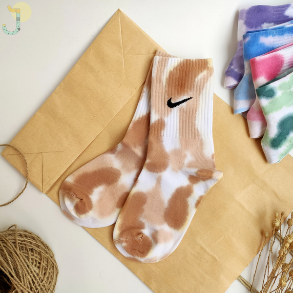 جوراب ساقدار کش انگلیسی یونیسکس طرح آبرنگی برند دومینو