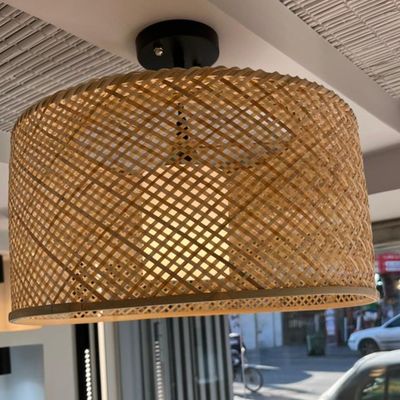 لوستر بامبو استوانه تخت