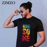 تیشرت مشکی مردانه مدل AWESOME