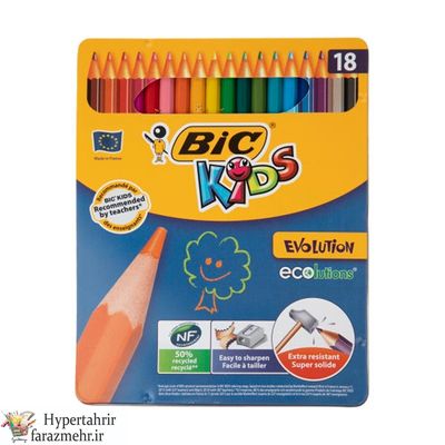 مداد رنگ بیک فلزی 18 تایی