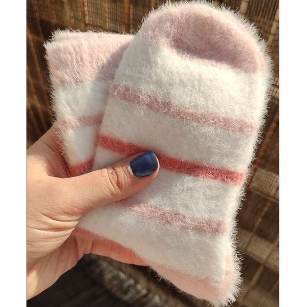 جوراب نیم ساق زنانه موهر طرح قلبی وارداتی