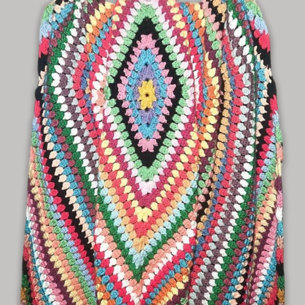 پتو/ شال مبل قلاب بافی مدل کج راه