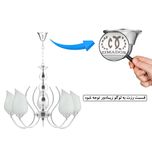 لوستر 5 شعله زیمادور مدل ابشار کد ZD-S-14