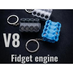 جاکلیدی فیجت موتور V8 سه‌بعدی | اکسسوری خاص ماشین‌بازها