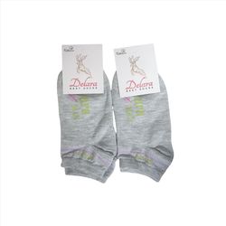 جوراب مچی اسپرت طوسی روشن بسته 2 عددی کد 2