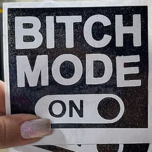 برچسب خودرو ونگارد طرح Bitch Mode  کد Vg10