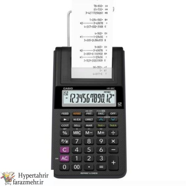 ماشین حساب کاسیو پرینت دار HR-8TM-GY_A