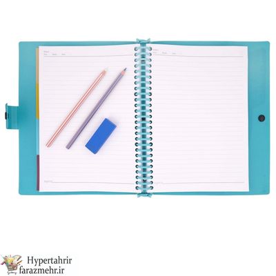 دفتر کلاسوری 200 برگ پاپکو(Papco) کد NB-608R  رنگبدی ( 15 رنگ )