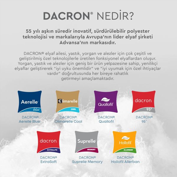 لحاف یاتاش مدل Dacron Aerelle سایز 215*195 سانتیمتر