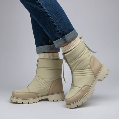 نیم بوت کاپشنی وسط زیپ