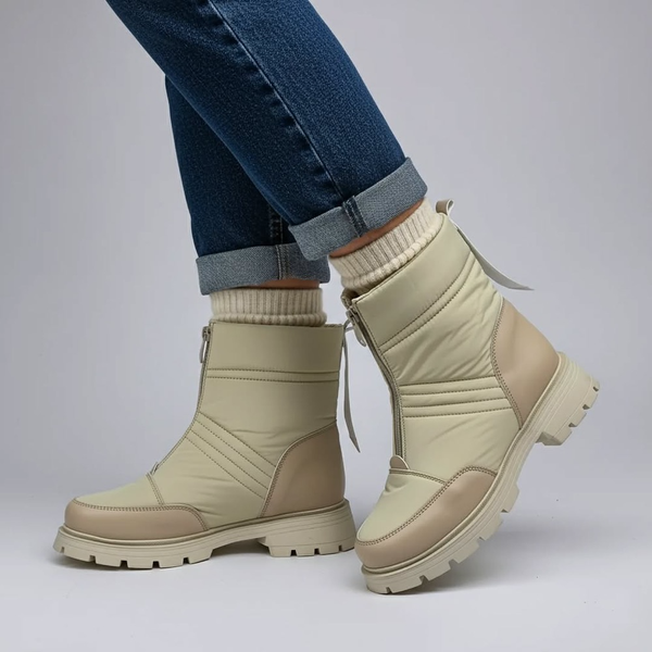 نیم بوت کاپشنی وسط زیپ