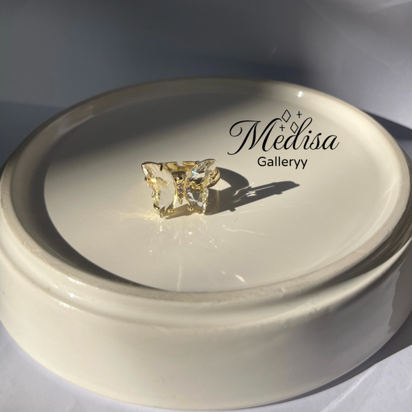 انگشتر کریستالی پروانه