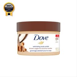 اسکراب لایه بردار بدن داو Dove اورجینال شکر قهوه ای و کره نارگیل حجم 298 گرم
