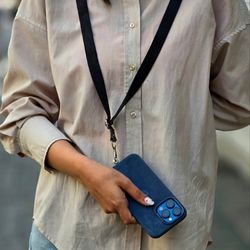 بند چرم گردنی گوشی همراه