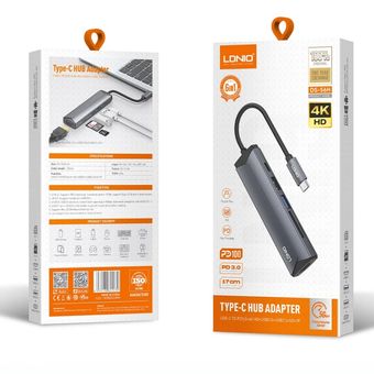 هاب 6 پورت الدینیو LDNIO DS-56H توان 100 وات