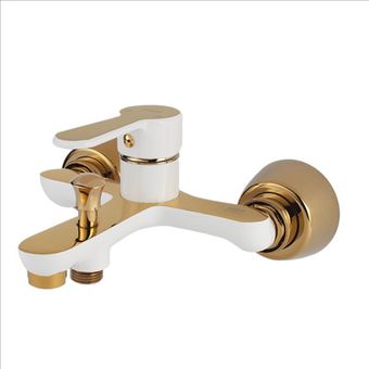 شیر حمام کسری مدل ادموندسفید طلایی
