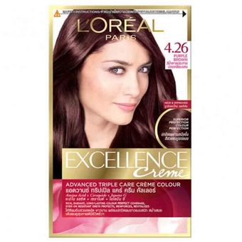 کیت رنگ مو لورال Loreal exellence شماره 4.26 purple brown