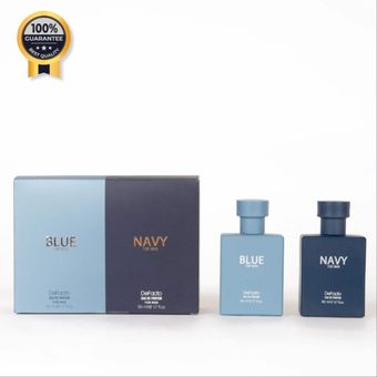 ادکلن مردانه دفکتو Defacto اورجینال مدل NAVY & Blue حجم 50 میل بسته 2 عددی