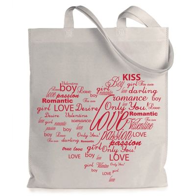 ساک پارچه ای شاپ هلسی طرح قلب نوشته