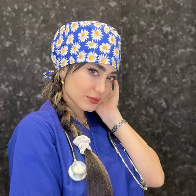 کلاه جراحی گلدار