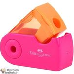 تراش فابر کاستل ( faber castell) مدل اسلیو تک مخزن کد 182714  F  رنگبندی ( آبی- سرمه ای  -صورتی )
