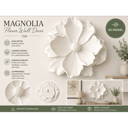 دکور دیواری گل مگنولیا (Magnolia Flower Wall Decor)