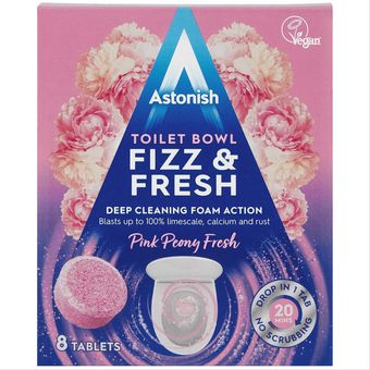 قرص جوشان کاسه توالت استونیش Astonish مدل Fizz & Fresh تعداد 8 عددی