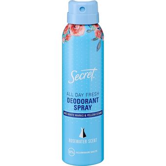 اسپری دئودورانت سکرت Secret با رایحه گل رز Rosewater حجم 150 میل