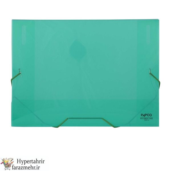 کیف مدارک کش دار پاپکو  (PAPCO)  شفاف کد S501-3T رنگبندی ( سفید-قرمز-دودی-زرد-سبز-آبی-بنفش)