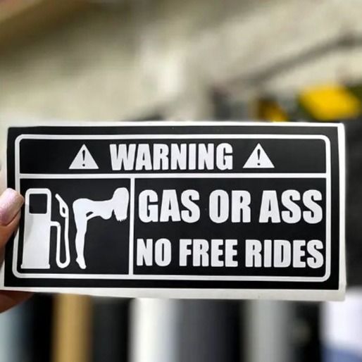 برچسب خودرو ونگارد طرح Gas Or Ass