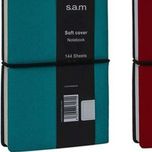 دفتر یادداشت سام( Sam) دنزو سایز  جیبی کشدار 144 برگ در طرح های (پارچه ای -چرمی کلاسیک-پاستلی )