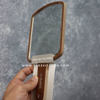 آینه دسته دار چوبی مستطیل