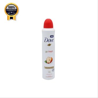 اسپری بدن زنانه داو Dove اورجینال مدل Go Fresh با رایحه سیب و چای سفید حجم 250 میلی لیتر