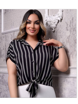 شومیز جلو گره آستین کوتاه