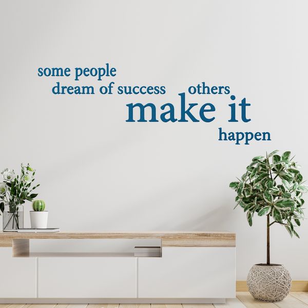 استیکر چوبی آرتافرین طرح "some people dream of success others make it happen"