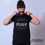 تیشرت مشکی مردانه مدل PROUD