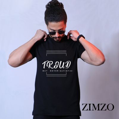 تیشرت مشکی مردانه مدل PROUD