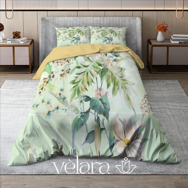 سرویس روتختی پارچه ترک برند ولارا طرح گلوگیاه کد R 265