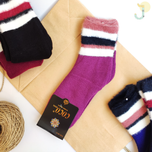 جوراب نیم ساق زنانه لبه موهر و داخل کرک برند COCO & HANA