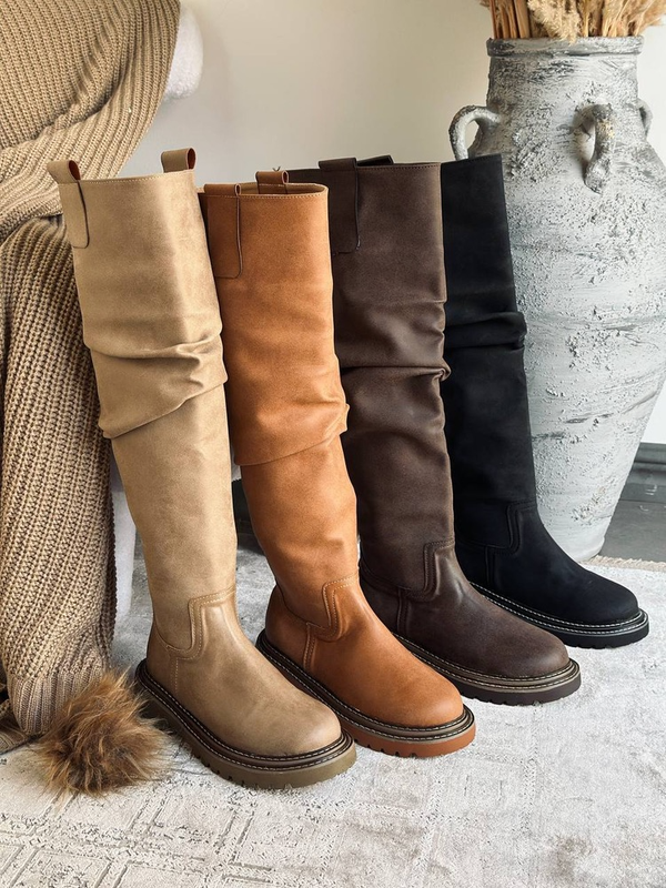 چکمه بلند چروک