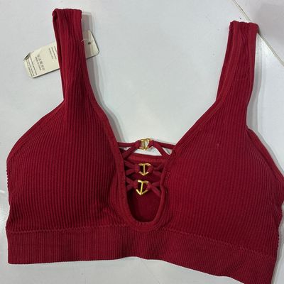 نیم تنه کراپ جلو قلبی کبریتی