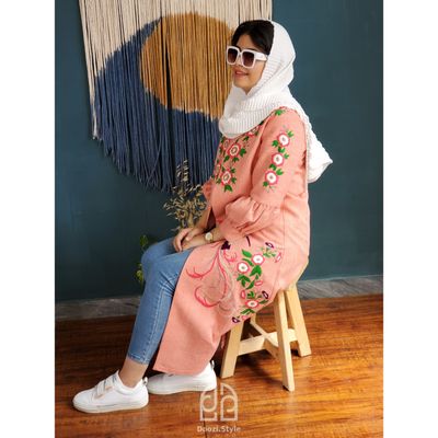 مانتو گلدوزی شده با دست کد M0101