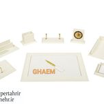 سرویس رومیزی چرمی 8 پارچه قائم کد 509 رنگبندی (قهوه ای-مشکی-سفید )