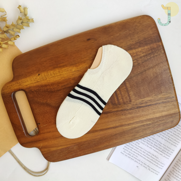 جوراب زیر قوزکی کبریتی زنانه سفید مشکی وارداتی