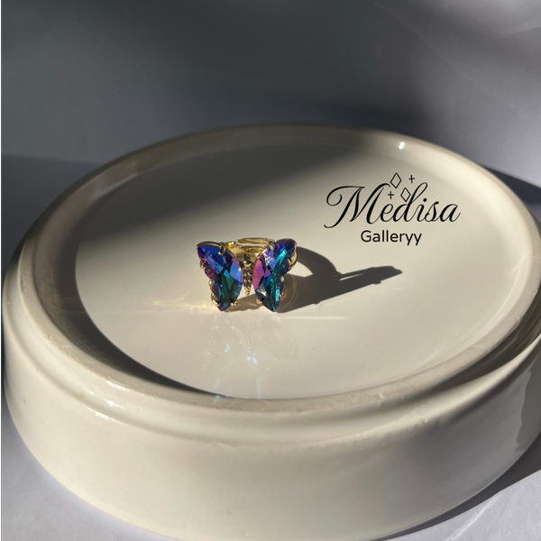 انگشتر کریستالی پروانه